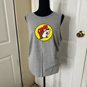 Buc-ee's Gray Sleeveless Tank Top